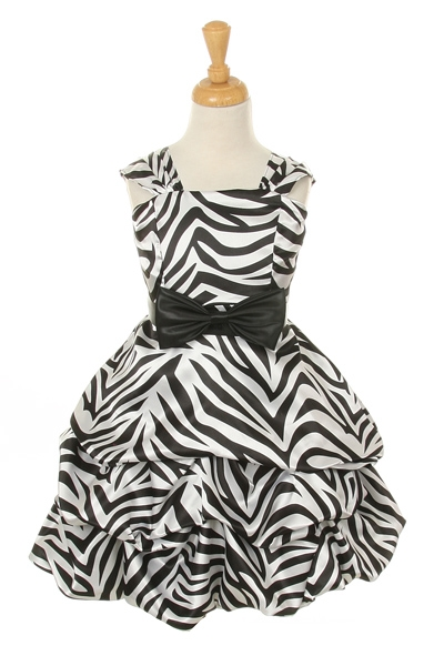 zebra dress with black bow